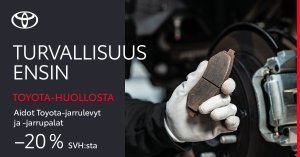 Aidot Toyota-jarrulevyt ja -jarrupalat tuovat lisää turvaa ajamiseen. Ne on suunniteltu juuri sinun Toyota-malliasi varten. Jarr...