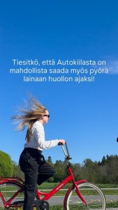 Mikäli huollon aikana on asioita hoidettavana lähistöllä, on pyörä oiva valinta liikkumiseen. Hyötyliikuntaa ja ulkoilma...