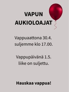 Hauskaa vappua kaikille!🎈